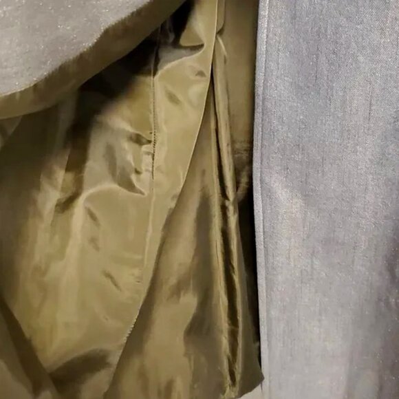 INC Metallic Gold Retro Swing Trench Coat - Size Large - Picture 5 of 7